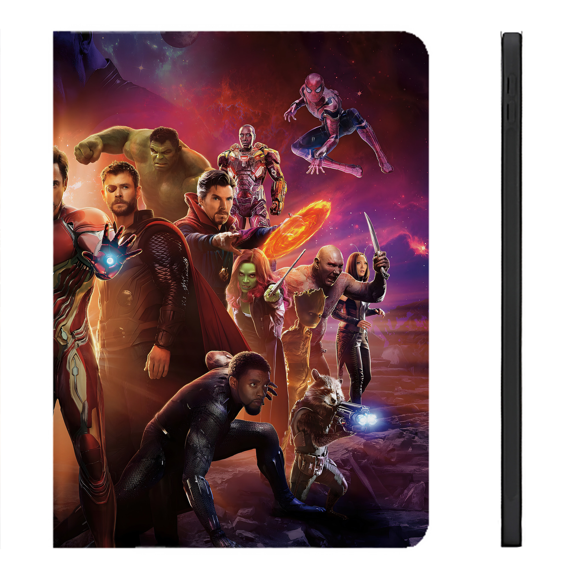 （画像用） アベンジャーズ The Avengers IPadケース ペンホルダー付き ブックスタイルデザイン